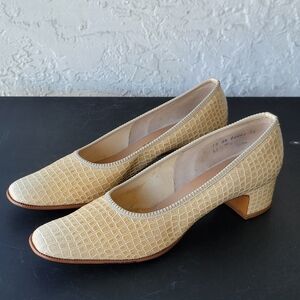 Vintage Croc Leather Pumps